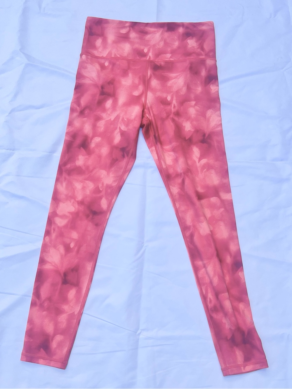 Athleta Coral Tie-Dye Leggings